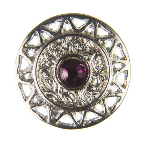 Strass Knopf No.12 mit Strass ST-12s amethyst