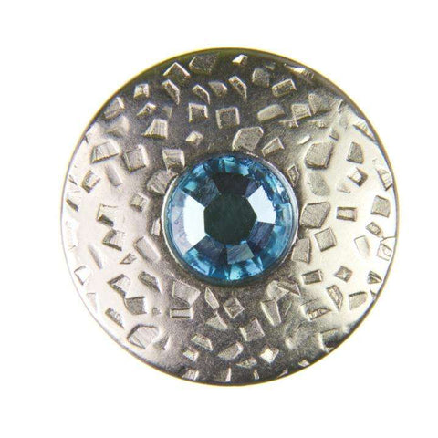 Knopf mit Swarovski®Crystal ST-17s aquamarin