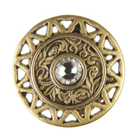 Strass Knopf No.13 mit Strass ST-13ag Crystal