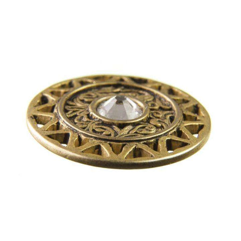 Strass Knopf No.13 mit Strass ST-13ag Crystal