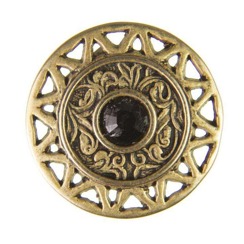 Strass Knopf No.13 mit Strass ST-13ag jet