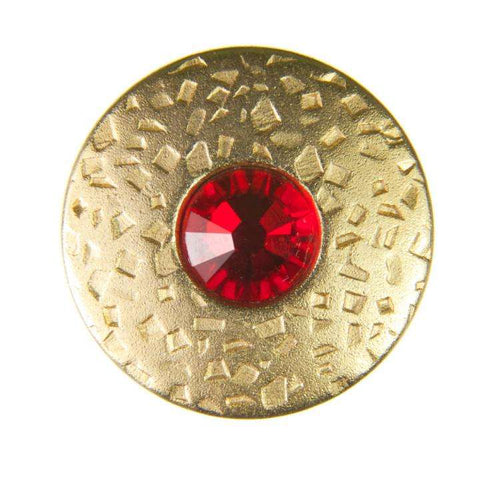 Knopf mit Swarovski® Crystal ST-17g hell rot