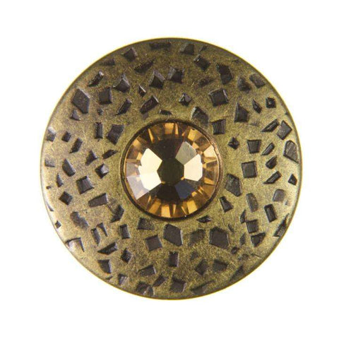 Knopf mit Swarovski®Crystal ST-17ag litopaz