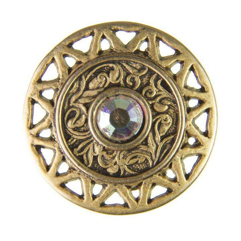 Strass Knopf No.13 mit Strass ST-13ag multi