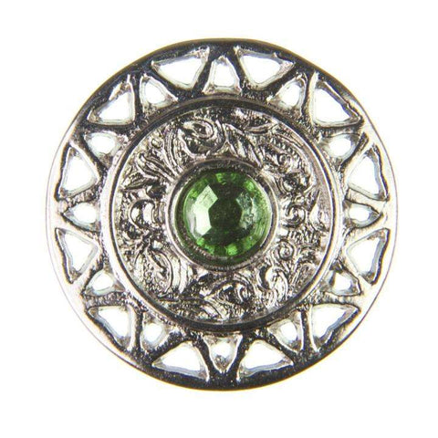 Strass Knopf No.12 mit Strass ST-12s peridot