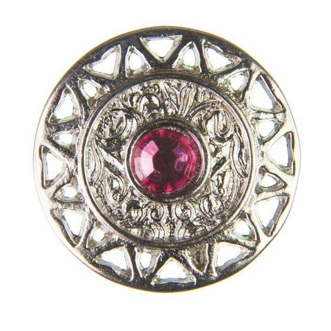 Strass Knopf No.12 mit Strass ST-12s Rose