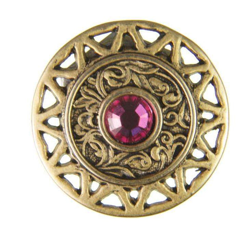 Strass Knopf No.13 mit Strass ST-13ag Rose