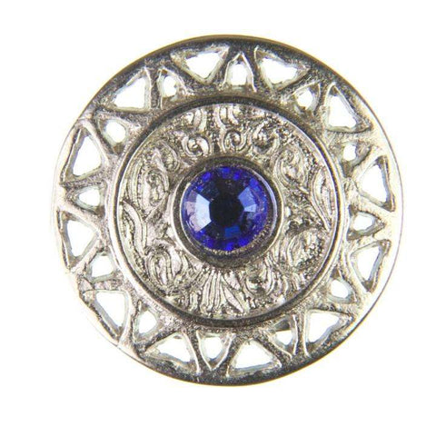 Strass Knopf No.12 mit Strass ST-12s saphire