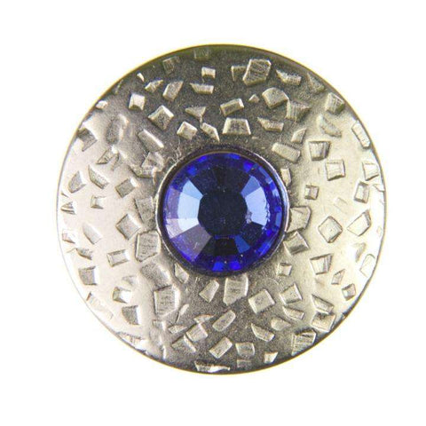 Knopf mit Swarovski®Crystal ST-17s saphire