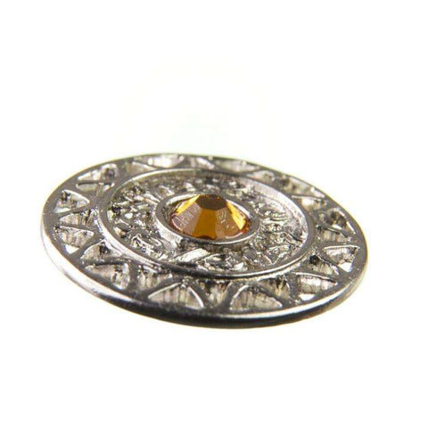 Strass Knopf No.12 mit Strass ST-12s light Topaz