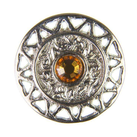 Strass Knopf No.12 mit Strass ST-12s topaz