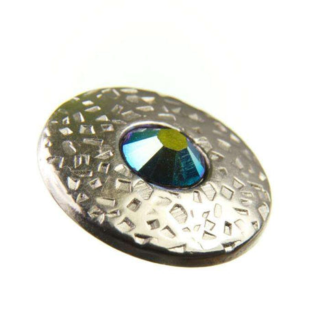 Knopf mit Swarovski®Crystal ST-17s tuerkis