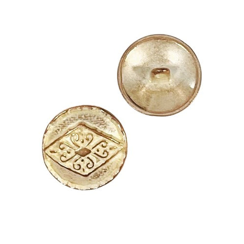 Ösen Knopf mit Ornament MK-456-kupfer-silber