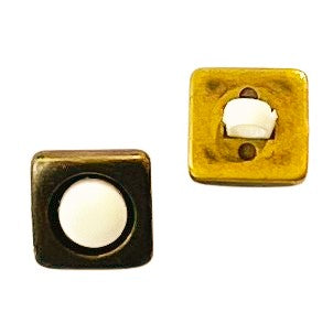 Mini Knopf Quadrat KGO-1 Messing