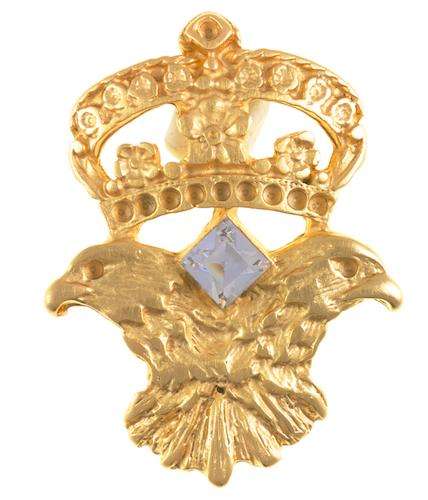 Niete Adler und Krone Gold TN-32g