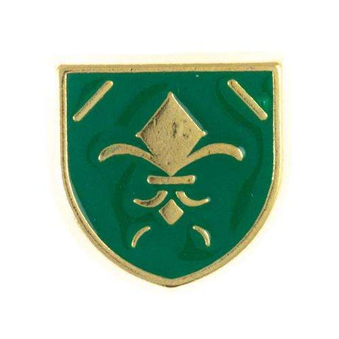 Niete Wappen Gold - grün