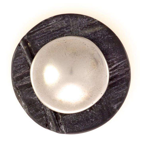 Ösen Knopf in Hornoptik mit Metalleinsatz HK-7s