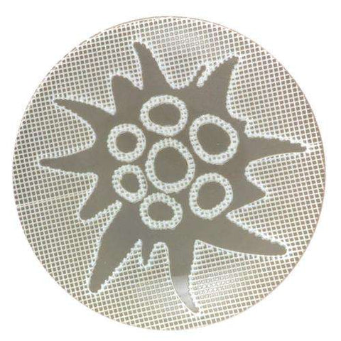 Knopf mit Edelweiß Druck TKK-25beige