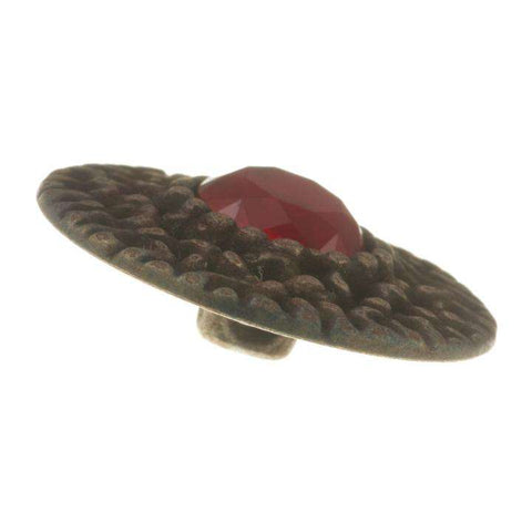 Ösen Knopf mit Strassstein SK-9s siam