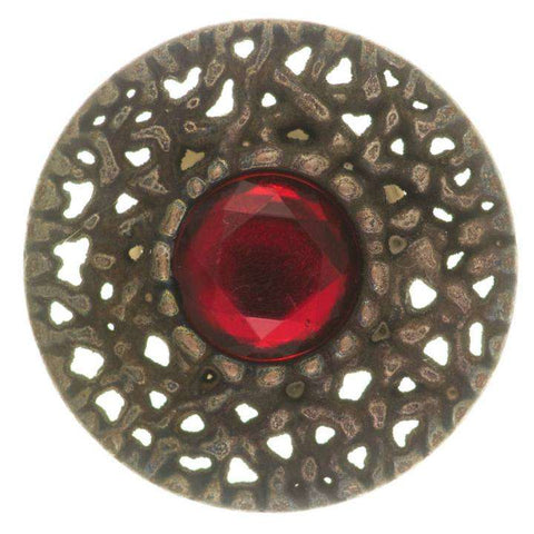 Ösen Knopf mit Strassstein SK-9s siam