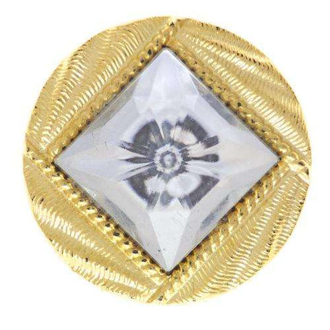 Ösen Knopf mit Strassstein ST-58g