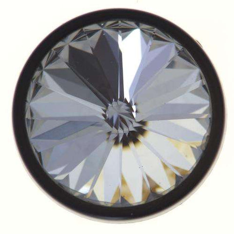 Swarovski Knopf schwarz eingefasster Crystal STS 1770 Schw. Crys