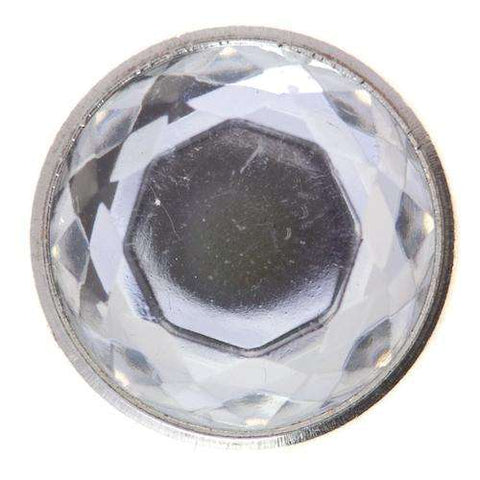 Ösen Knopf Metall mit Strasstein ST-20s kristall