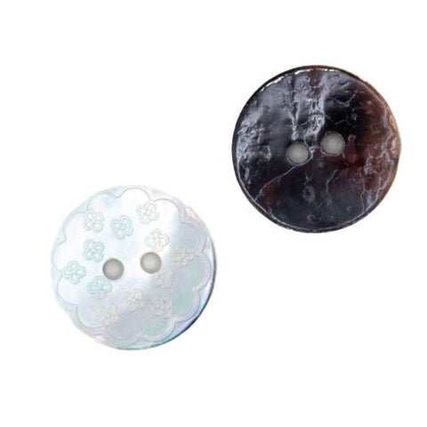 Perlmuttknopf Blümchen PL-47-creme