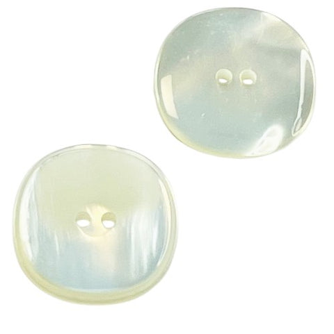 Perlmuttimitat 2-Loch Knopf Quadrat pli-27-creme