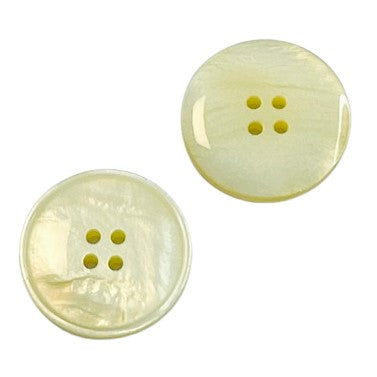 Perlmuttimitat 4-Loch Knopf Speckmatt pli-29-beige