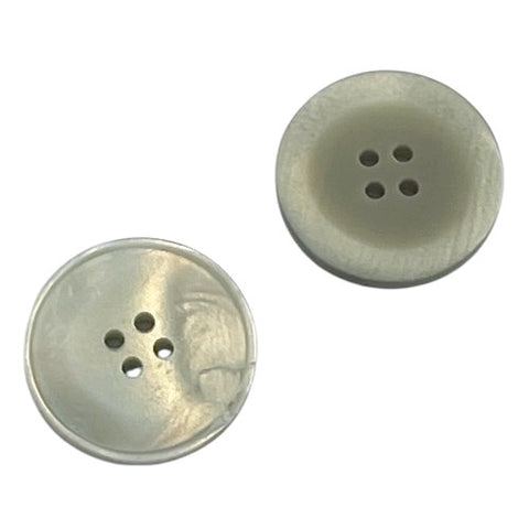Perlmuttimitat 4-Loch Knopf Speckmatt pli-29-grau