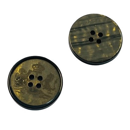 Perlmuttimitat Knopf mit Wappen pli-31-braun