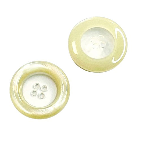 Perlmuttimitat Knopf pli-15-beige-transparent