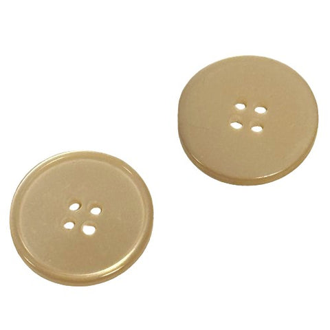 Perlmuttimitat Knöpfe 4-Loch Beige halb Transparent pli-35