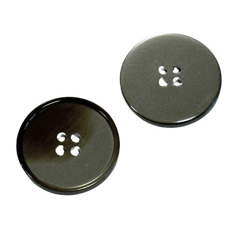 Perlmuttimitat Knöpfe 4-Loch Grau halb Transparent pli-35