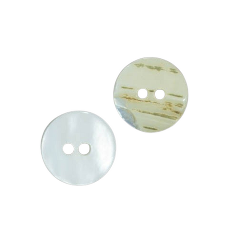 Blusen Knopf aus Perlmutt PL-94 weiß