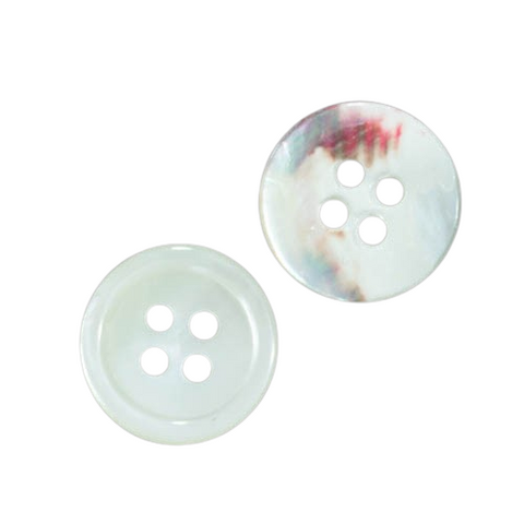 Hemd Knopf aus Perlmutt PL-93 weiß