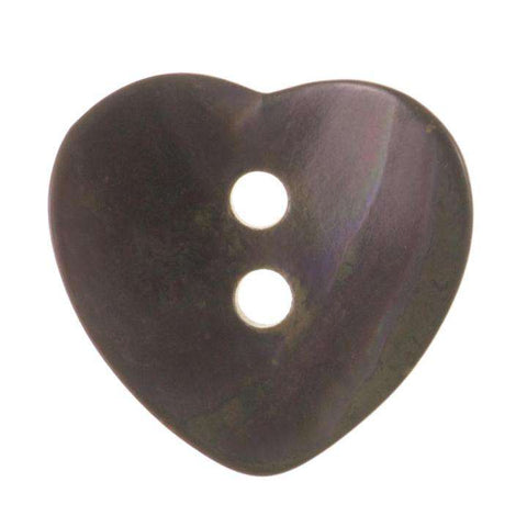 2-Loch Herz Perlmuttknöpfe echt Agoya Perlmutt Braun PL-12