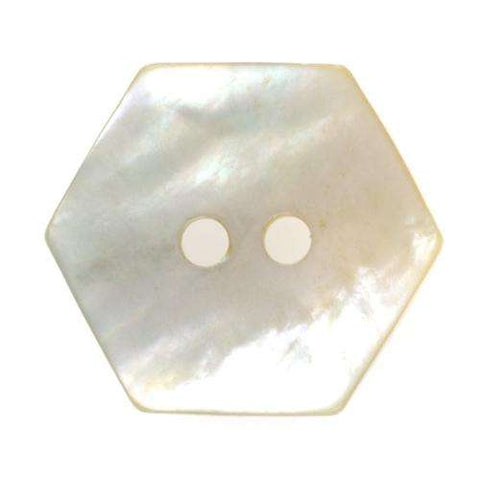 Perlmutt Knopf Sechseck PL-17