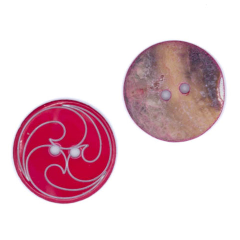 Perlmuttknopf Ranken PL-2-rot