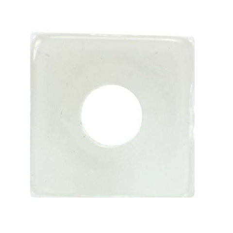 Quadratische Perle weiß