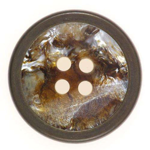 Knopf mit Metalleinfassung KBR-42