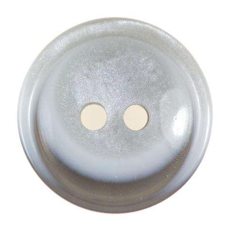 2-Loch Knopf grau mit Rand KG