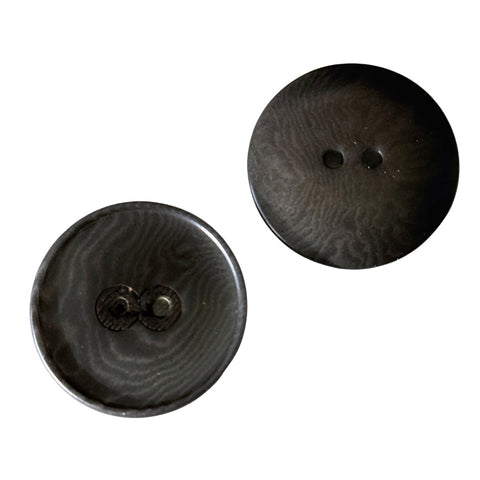 Steinnuss Knopf 18-25mm anthrazit schwarz 2-Loch