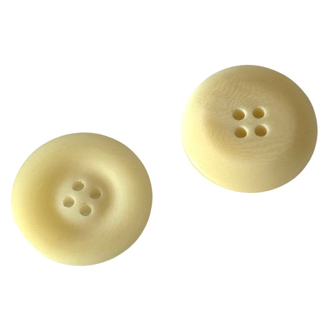 Steinnuss Knopf 18-25mm creme weiß 4-Loch