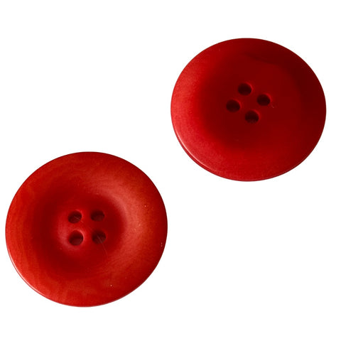 Steinnuss Knopf 18-25mm orange 4-Loch