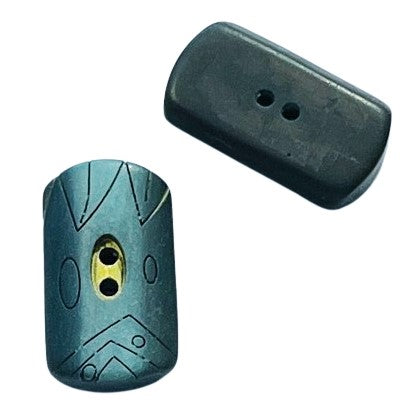 Stilvoll & einzigartig! Knebelknopf Blau Grün Muster K-12