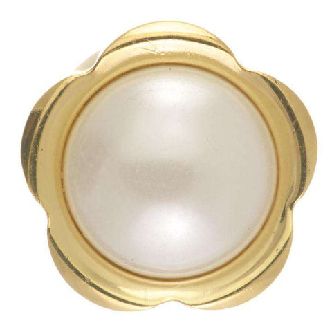 Süßer Ösen Knopf in Blütenoptik SK-10g weiß