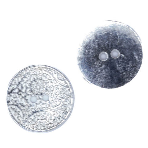 Trachten Knopf mit Ornament TK-146-NICKEL