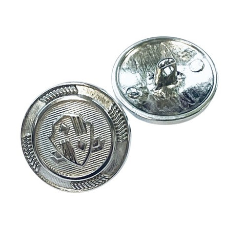 Wappen Knopf mit Öse Silber mk-225s